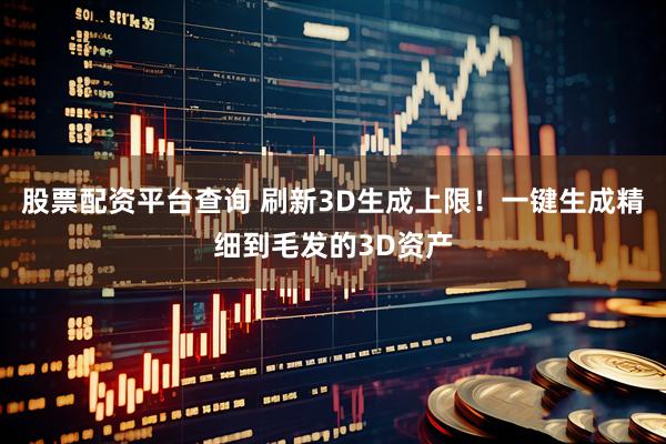 股票配资平台查询 刷新3D生成上限！一键生成精细到毛发的3D资产